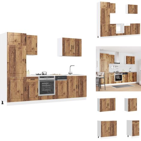 Ensemble d'armoires de cuisine 7 pcs Kalmar bois d'ingénierie - Ensemble D'armoire De Cuisine - Ensembles D'armoires De Cuisine - Ensemble D'armoire - Armoire De Cuisine (1/5)