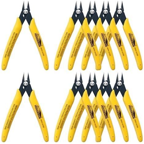 Set mit 10 Mikro-Seitenschneidern 12,7 cm mit Feder, Seitenschneider, Mini-Drahtschneider für Schmuckherstellung, Plastikmodelle, Reißverschlüsse, Geräte - (1/5)