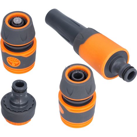 Lot pulvérisateur de tuyau G1/2 ABS avec raccords rapides pour arrosage jardin, lavage voiture extérieur et bain animal (1/5)