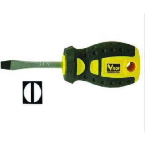 VIGOR - CACCIAVITE NANO PIATTO IN ACCIAIO CROMO VANADIO - 5X50MM