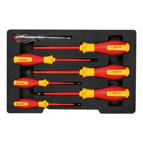 BOSCH 1600A02NF7 Set de destornilladores SL/PH aislados VDE Professional (6 uds.)