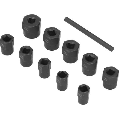 Kit de 11 douilles extractrices pour retirer vis et écrous cassés ou endommagés, outil de dépose. (1/5)