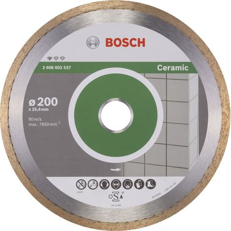 Bosch Diamanttrennscheibe Standard for Ceramic, 200 x 25,40 x 1,6 x 7 mm -2608602537 (1/4)