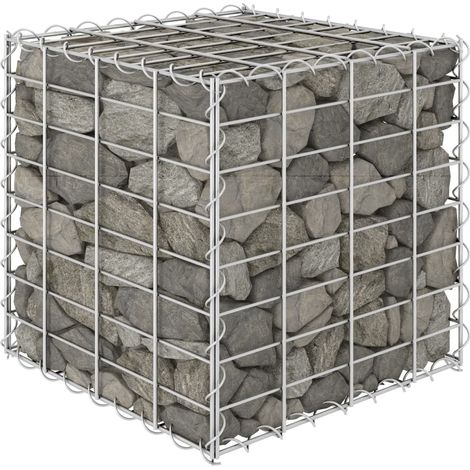 Vidaxl – Lit surélevé à gabion 40x40x40 cm – Fil d'acier antirouille – Conception stable pour bordures de jardin – Assemblage facile