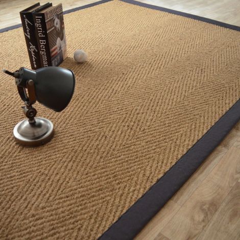 Tapis Coco - Paravan chevron - Ganse coton anthracite - 200 x 290 cm (1/5)
