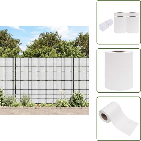 Recinzione in PVC - vidaXL Recinzione Frangivento 4 pz in PVC 35x0,19m Bianco - Barriera privacy