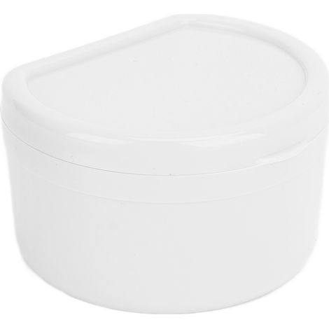 Boîte de rangement portable pour appareils dentaires orthodontiques et prothèses dentaires (blanche) (1/5)