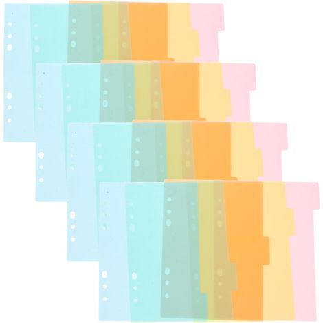 sheets Practical plastic index tabs 20 pieces colorful for (1/5)