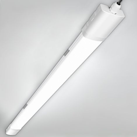 Luminaire LED Néon De 60CM, Tube LED 18W Blanc Neutre 4000K, 1980 Lumens, Plafonnier étanche IP65, Bande Lumineuse Pour Garage, Adapté Aux Pièces Humides, Ateliers, Caves, Balcons, Cuisines, Bureaux (1/5)