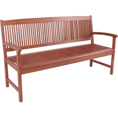 Terrassen Bank 3 Sitzer GARDA-120 aus Eukalyptus, B/H/T: ca. 157/89/59 cm (1/2)