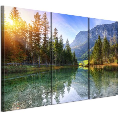 Triptychon auf italienischer Leinwand, 90 x 60 cm – moderner Stil – Natur. Triptychon auf italienischer Leinwand, 120 x 80 cm – moderner Stil – Natur. (1/5)