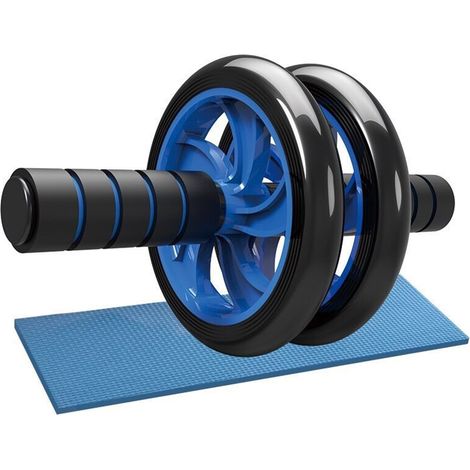 Rouleau Abdominal Silencieux 16 Pouces Bleu pour Entraînement de Force du Core et Abdominaux (1/3)