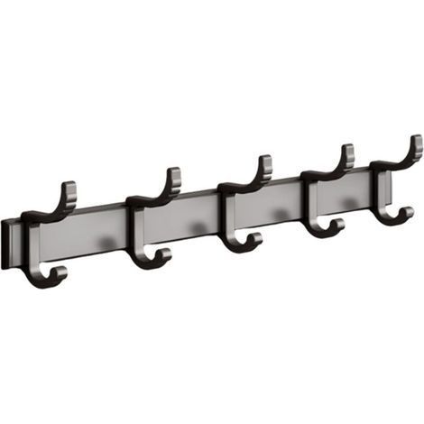 Wandgarderobe aus Aluminiumlegierung – 5 Edelstahlhaken zum Aufhängen von Kleidung, Flur, Badezimmereingang (1/4)