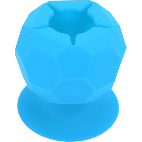 Collecteur de déchets portable pour étudiants, ventouse en silicone, boule de collecte de déchets faite à la main, rangement vinyle bleu