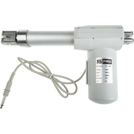 Actionneur linéaire électrique, RS PRO, 24V c.c., 6000N, 8.1mm/s, 100mm ( Prix pour 1 ) (1/3)