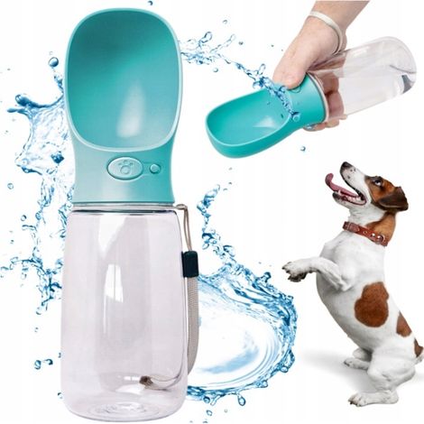 Hunde-Trinkflasche, Trinknapf 0,5 l, tragbar, für Touristenwanderungen
