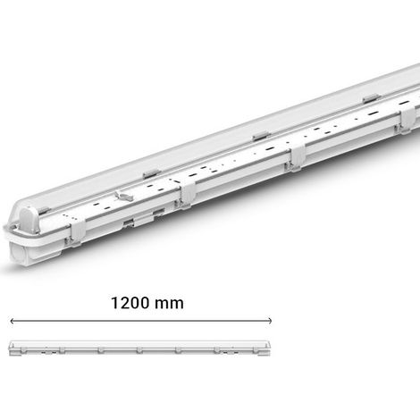 Estanco para 1 Tubo T8 1200 mm PH/Neutro mismo lado. Miidex Lighting® (1/4)