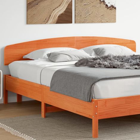Kopfteil Wachsbraun 200 cm Massivholz Kiefer