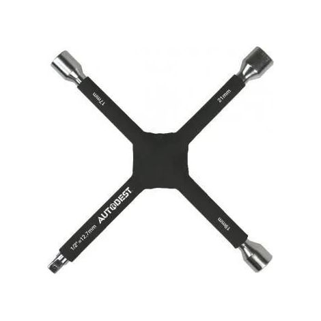 Llave cruz Autobest 355 mm negra cromo