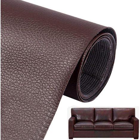 Toppa autoadesiva per riparazione pelle 60x137cm - Pelle sintetica impermeabile per divani, sedili auto, giacche e mobili (resistente ai raggi UV e impermeabile) (1/5)