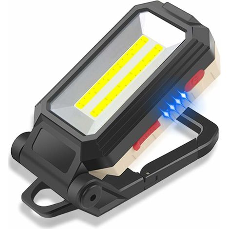 Luce da lavoro COB, faretto LED portatile ricaricabile tramite USB con attacco magnetico per riparazione auto, pesca, campeggio, pesca e cantiere (1/4)