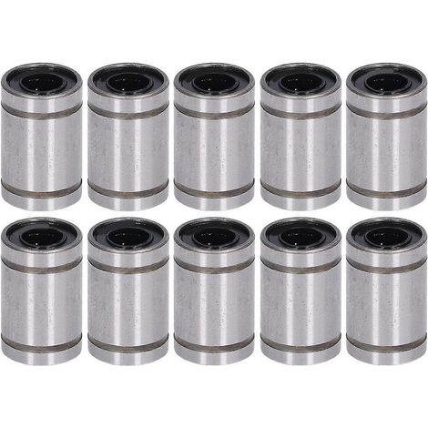 10 Stück Linearführungs-Lagerzylinder, optische Achsen, Schieber, Testrahmen, Ersatzteil, Innendurchmesser 6 mm, Außendurchmesser 12 mm, LM6UU