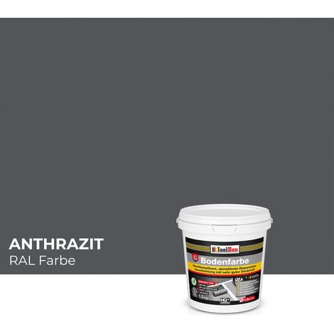 Pintura vial IsolBau para hormigón, color antracita, 1,5 kg (1/5)