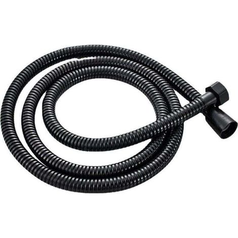 1.5M Connecteur de tuyau de douche noir mate, tuyau de douche universel en acier inoxydable câble de douche, anti-déflagrant (1/3)