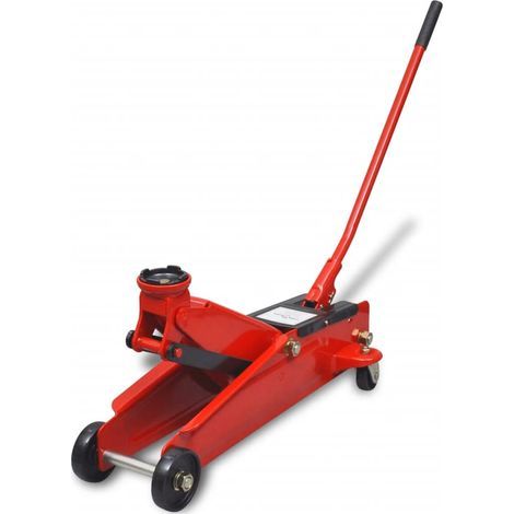 Cric hydraulique extra-plat, 3 tonnes, rouge (1/5)