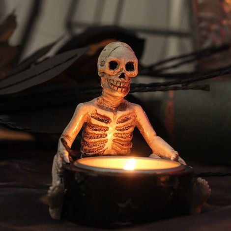 porte-bougie chauffe-plat, candélabre d'Halloween en résine durable (1/4)