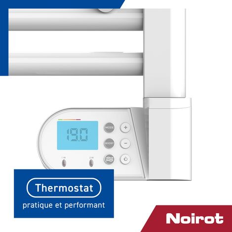 Radiateur sèche-serviettes à inertie fluide NOIROT Flobain Neo 500W blanc
