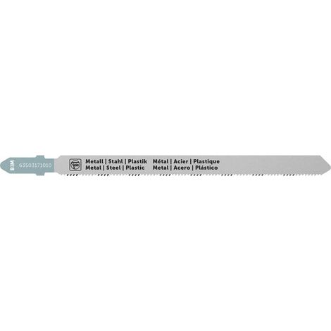 Lame de scie sauteuse Jig 26 AS pour le métal BIM 180 T1.2 MSP SC. Pour tôles et métaux, acier inoxydable, INOX, tôles d'acier.VE=5 pcs. (1/5)