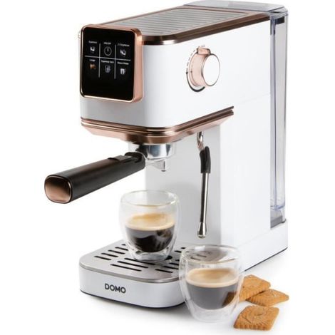 Machine a expresso 3 en 1 - DOMO - DO746K - 1350 W - 20 Bar - Blanc / Rose (1/5)
