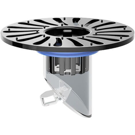 Siphon de sol de douche domestique, vanne de vidange anti-odeurs, acier inoxydable et matériau ABS, blocage anti-reflux, 7,2 x 5 x 3 cm, gris-bleu (1/5)