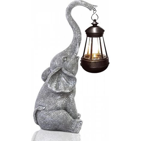 Chat Decoration Statue Jardin Exterieur avec Lampe Solaire Figurine - Salon Chaton Décoration Cadeau pour Femme Homme Maman Anniversaire Decor Imperméable pour de Jardin Balcon (1/2)