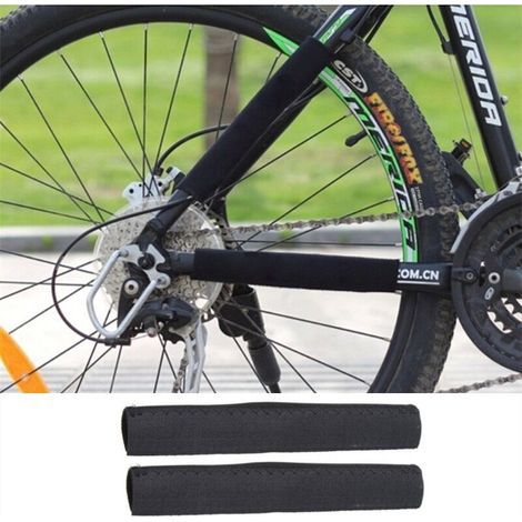 Rahmenschutz für Fahrräder – 2er-Pack Klebefolien/Schutzfolien für den unteren Rahmenbereich zum Schutz vor Stößen und Kettenfett (1/4)