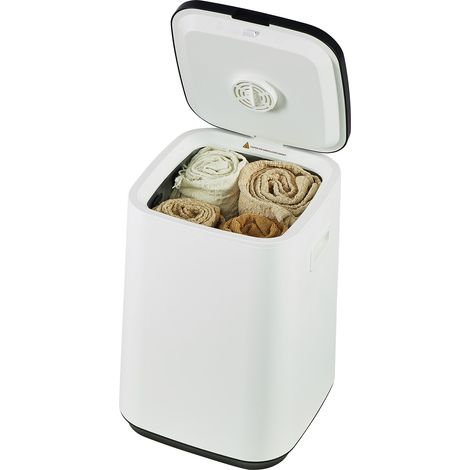 Mophorn Calentador de Toallas 20 L con Pantalla LED y Luz Indicadora en Forma de U Calentador de Toallas Inteligente con Temporizador Ajustable para Baño, Manta, Pijama, Apagado Automático, Blanco (1/5)