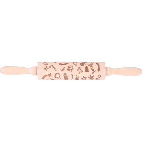 Rouleau A Patisserie En Bois Composite - Motif Unique Pour Pate Pizza Biscuits - Ustensile De Cuisine - 1 Piece (1/5)