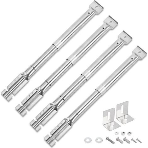 Brûleur réglable 31-42 cm pour Char-Broil, Tepro, Enders, Landmann 12739, Barbecook Vanilla, Proficook, Blooma, accessoires universels pour barbecue à gaz, lot de 4 (1/5)
