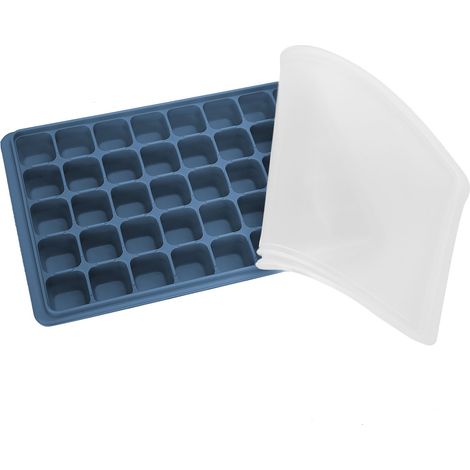 Plateau À Glaçons En Silicone - 40 Cavités Avec Couvercles - Résistant De -40°C À 240°C - Pour Cuisine Bar Et Restaurant - Lot De 2 (1/5)
