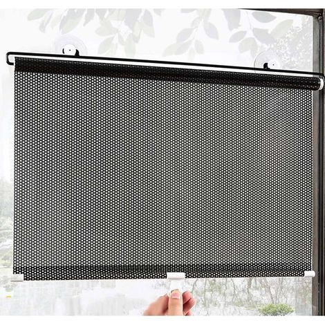 Store Pare-Soleil. Occultant avec Ventouses. Enrouleur Intimité sans Perçage. Rétractable pour Fenêtre de Toit. et Balcon(68x125cm/27 49in) - 125l x 68L cm (1/5)