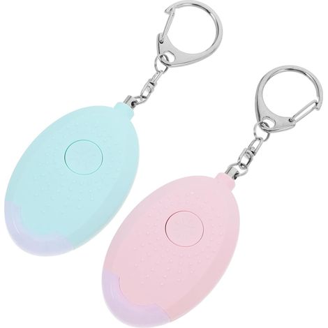 2 Jeu Alarme De Sécurité Portable avec Protection Les Aggressions pour Lumière LED Urgence Design Clé USB Femmes Et Personnes Âgées pour Situations (1/5)