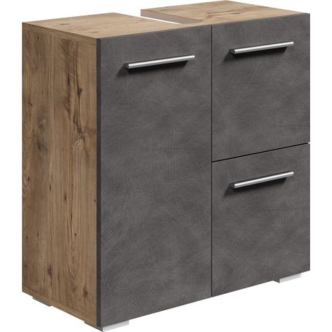 Meuble sous lavabo Mars 60 x 30 x 60 cm - Badplaats - Chene avec