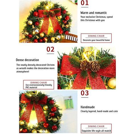 LED-Weihnachtsgirlande, festliche Deko-Zweige mit Glöckchen, warmweiße Lichterkette für Weihnachtsbaum und Dekoration (1/5)