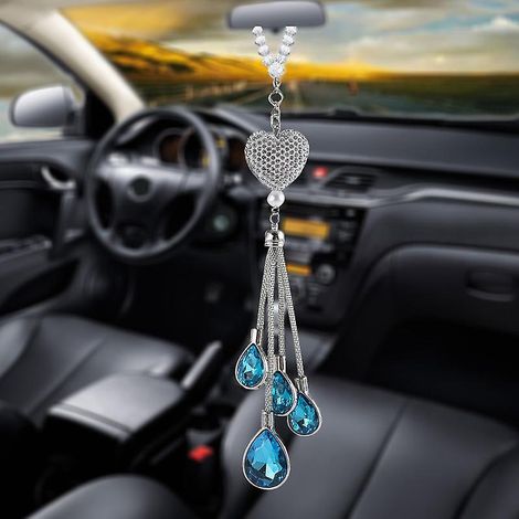 crystal Auto Rtroviseur Pendentif Attrape-soleil Voiture Rtroviseur Ornement Intrieur Accessoire Strass Charm Pour Voiture Rtroviseur Voiture Pend (1/5)