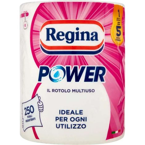 Regina Power Carta Asciugatutto Multiuso Bianco 1 Rotolo 250 Strappi