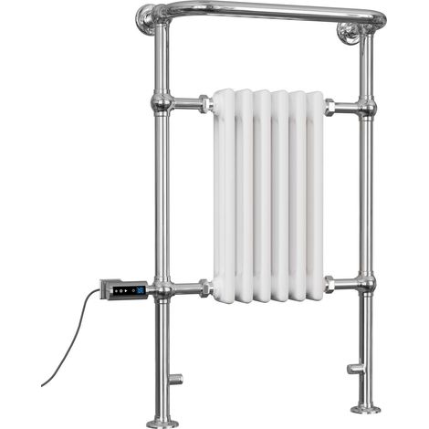 Arundel - White Traditional Electric Towel Rail H963mm x W583mm 300w Thermostatic WIFI (1/3)