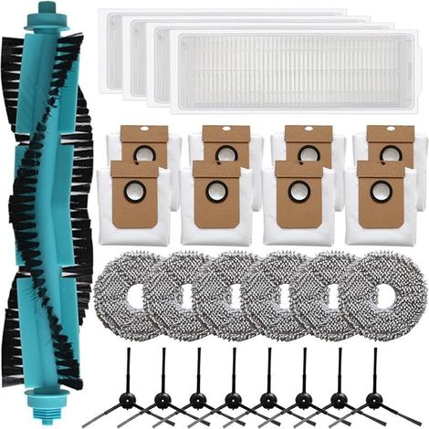 Set di ricambio FOREHILL da 27 pezzi per robot aspirapolvere Cecotec Conga 13090 Revol Home, comprendente spazzola principale, spazzola laterale, filtro, ecc.