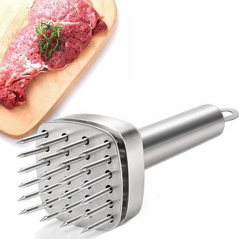 Attendrisseur de viande, aiguille à viande en acier inoxydable 304, marteau à viande tendre, outil d'aiguille attendrisseur de viande, outil de cuisson robuste utilisé pour la cuisson (1/5)