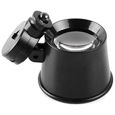 10-fache Okularlupe mit LED-Beleuchtung, Augenschlaufenhalterung, tragbare LED-beleuchtete Okularlupe (10x) (1/5)